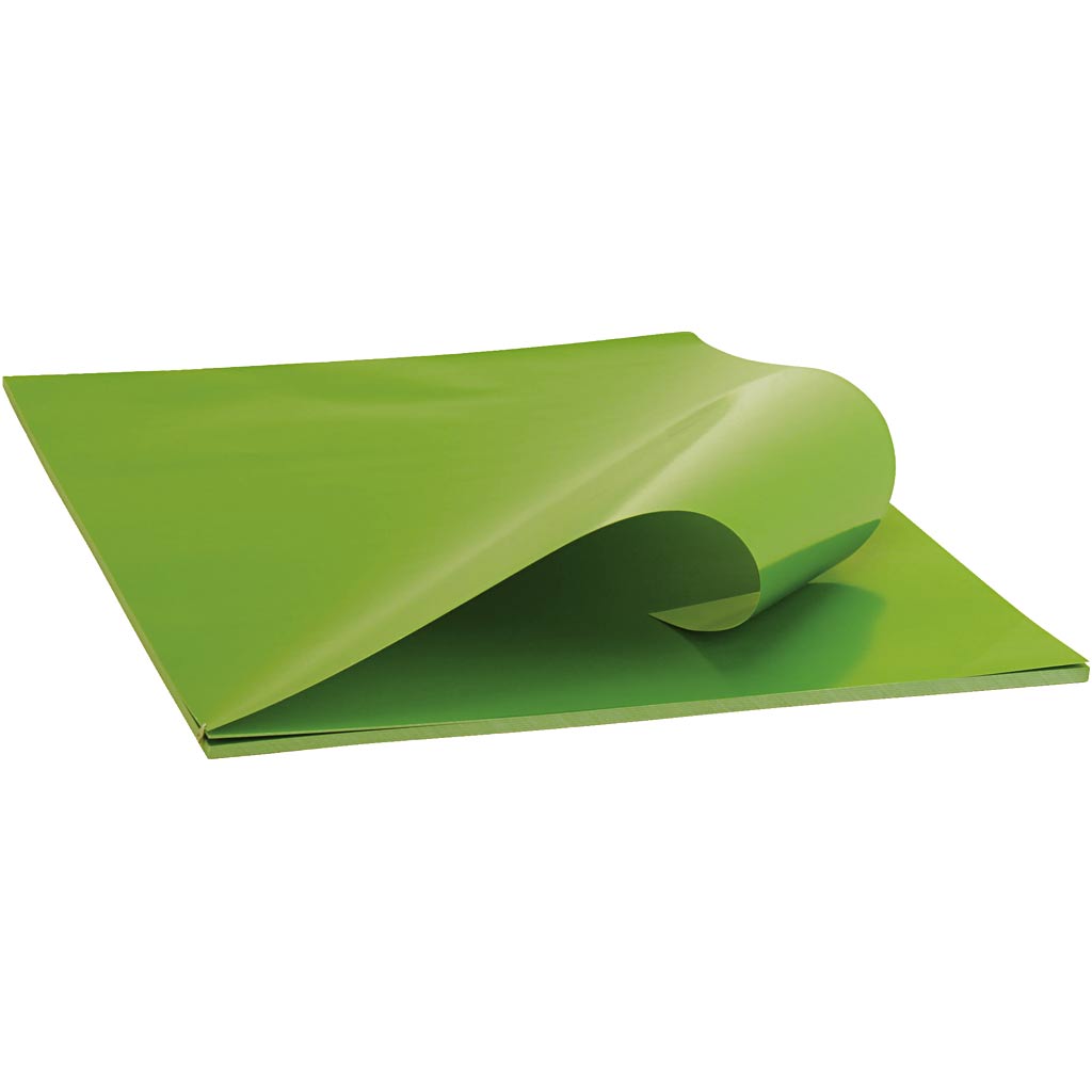 Papel satinado Creativ company, hoja 32x48 cm, 80 gr, verde claro, 25 hojas 1 caja