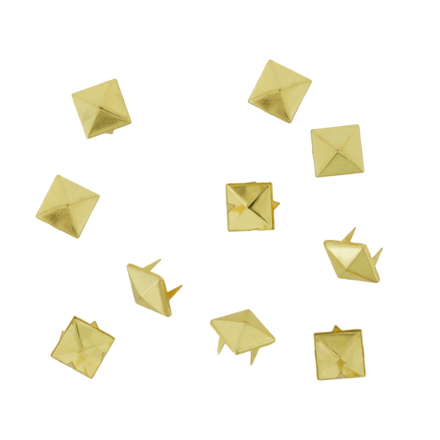 Vaessen creative • borchie quadrate da 12 mm 10 pezzi oro