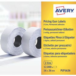 Etichette plp1626 avery 2 righe 26x16mm bianche 10 rotoli