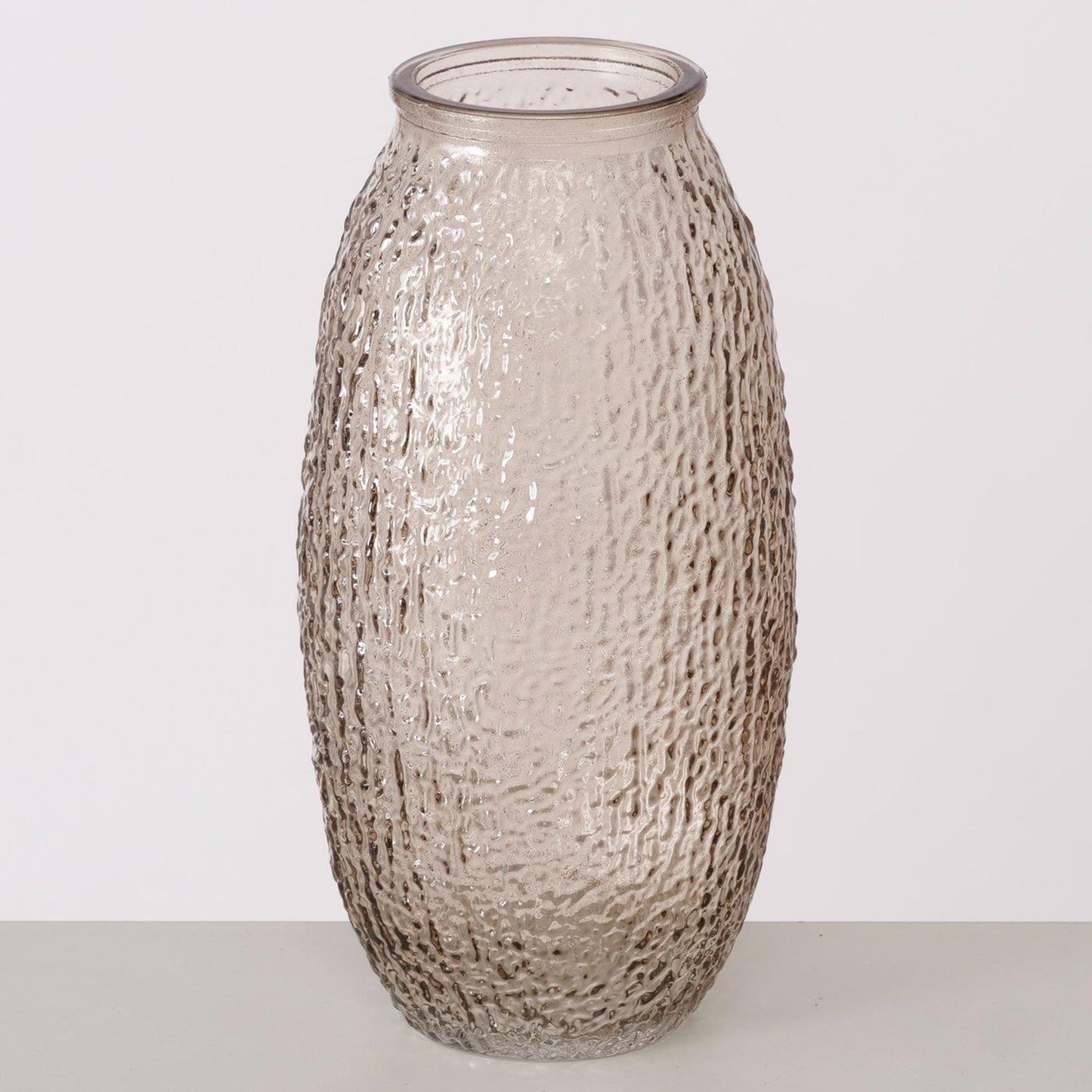 Vaso domestico Boltze h20cm vetro beige