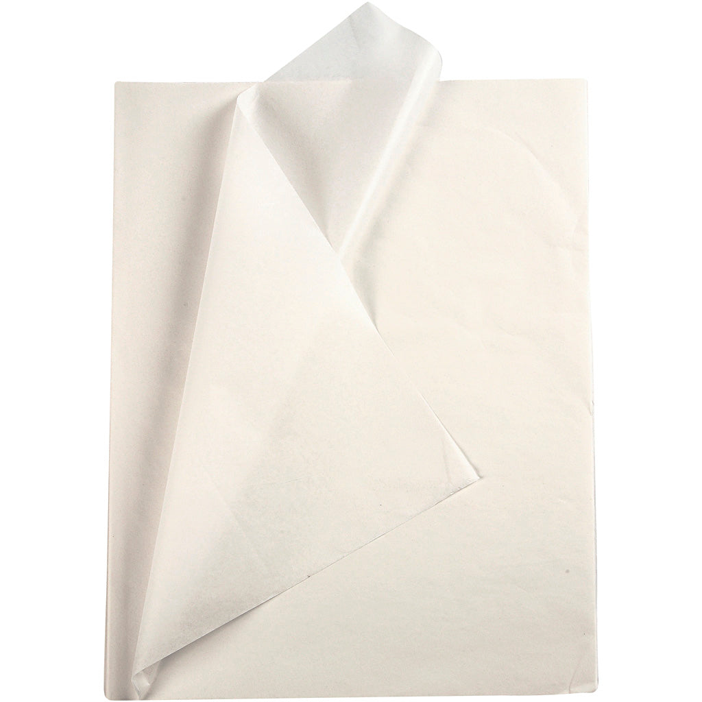 Papel de seda Creativ company, hoja 50x70 cm, 17 gr, blanco, 25 hojas 1 caja
