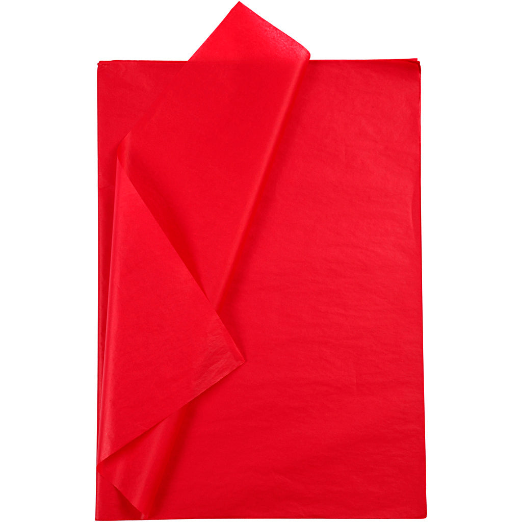 Papel de seda Creativ company, hoja 50x70 cm, 17 gr, rojo, 25 hojas 1 caja