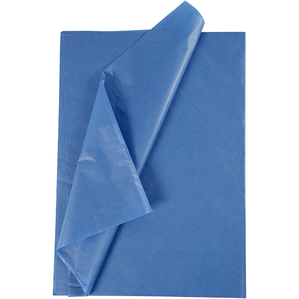 Carta velina Creative Company, foglio 50x70 cm, 17 gr, blu, 25 fogli 1 scatola