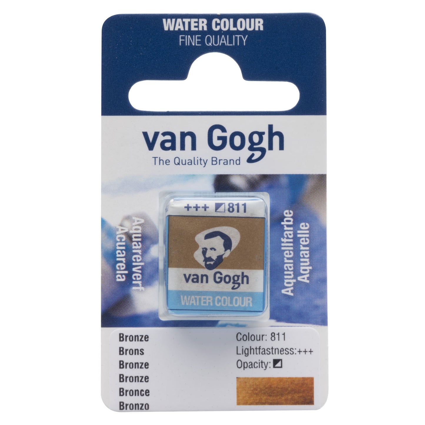 Van Gogh • pintura acuarela en recipiente bronce 811