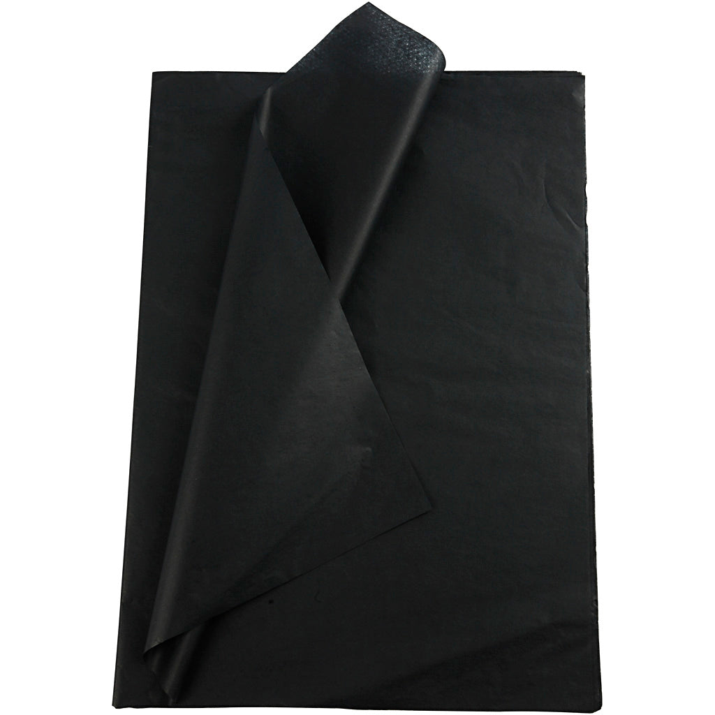 Carta velina Creative Company, foglio 50x70 cm, 17 gr, nero, 25 fogli 1 scatola