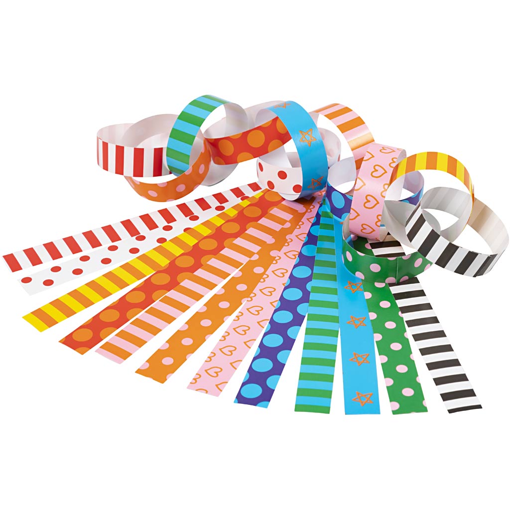 Strisce di ghirlande Creative Company, stampate, l: 16 cm, l: 15 mm, 400 pezzi 1 scatola