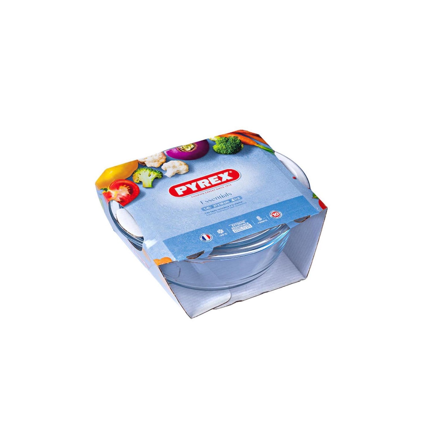 Bol redondo Pyrex con tapa 2,3+0,7l