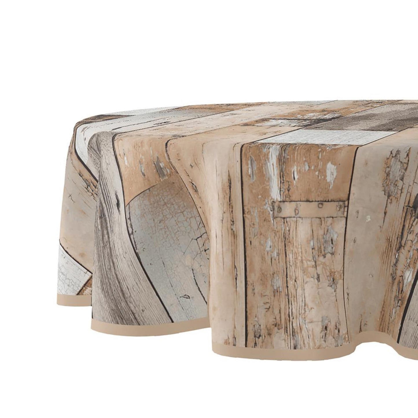 Mantel Wicotex redondo 160cm marrón leñoso