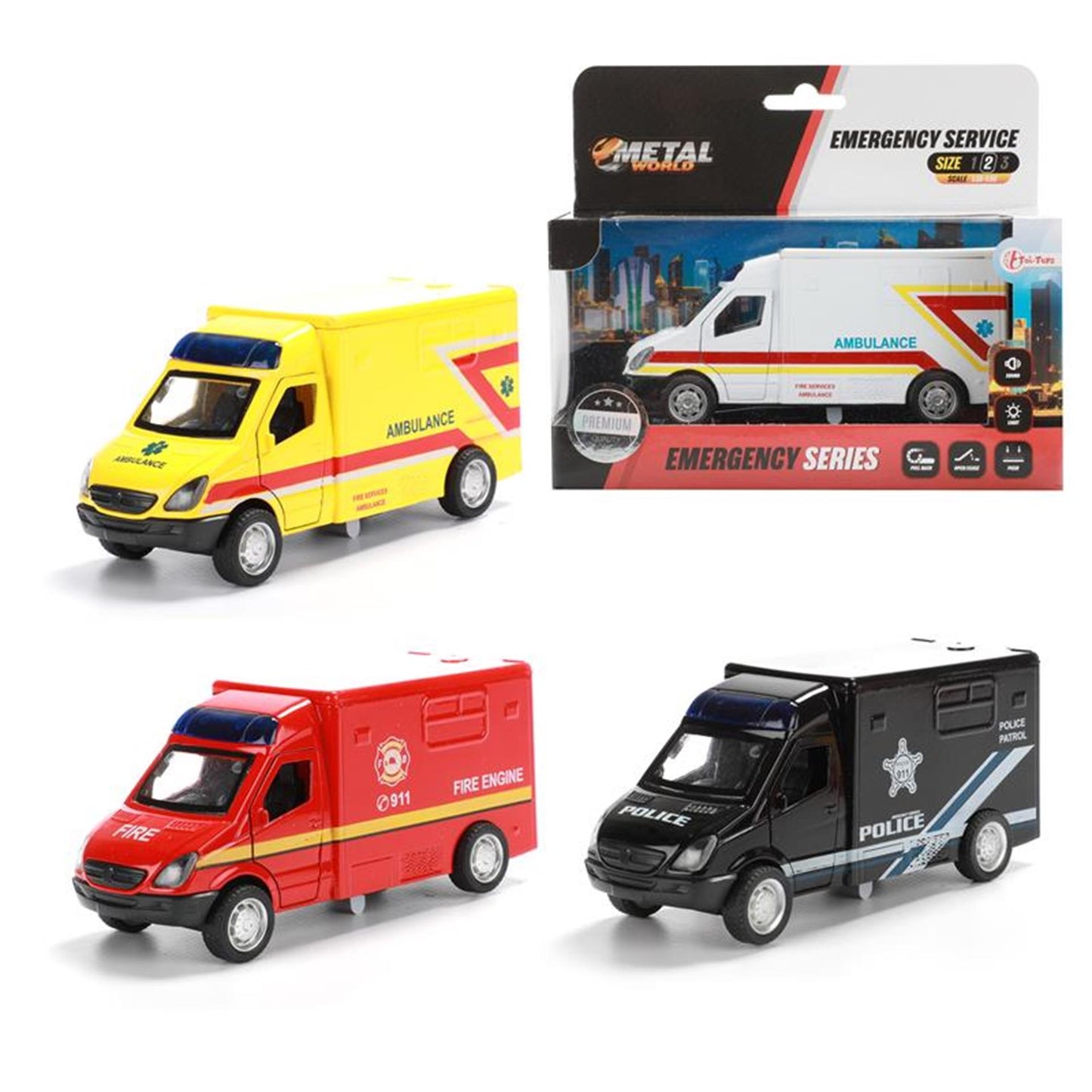 Toi-toys toi toys busje hulpdienst + licht en geluid