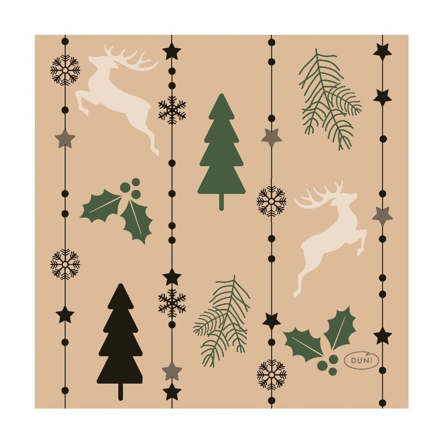 Duni servilletas natural yuletid 24x24cm