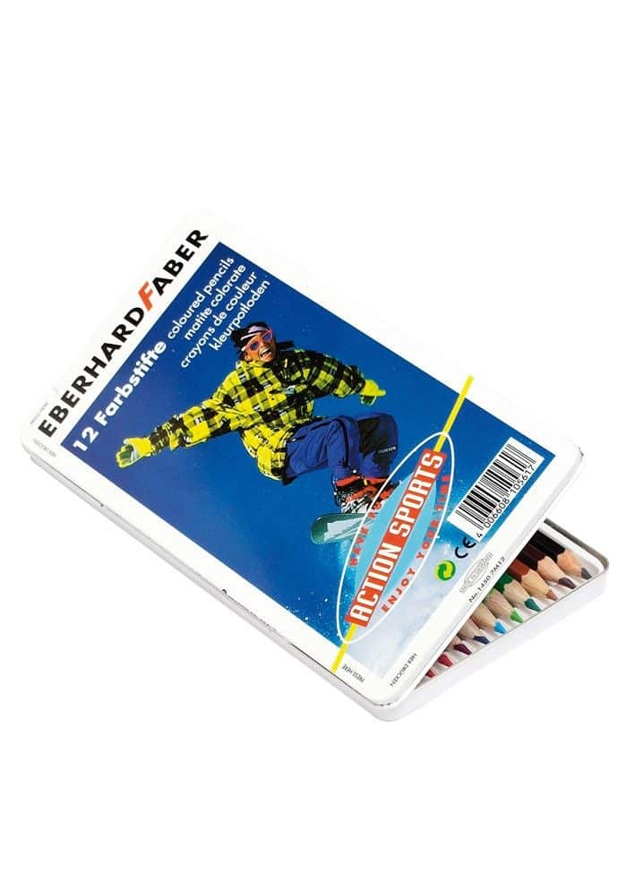 Matite colorate 12 in lattina, Eberhart Faber