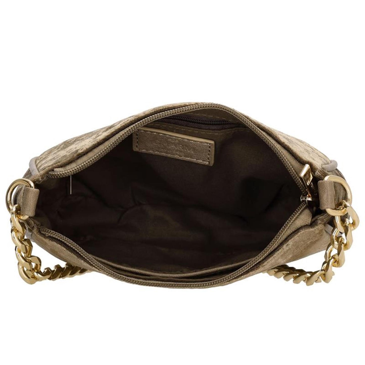 Charm london velvet schoudertas brons 20x5x13cm