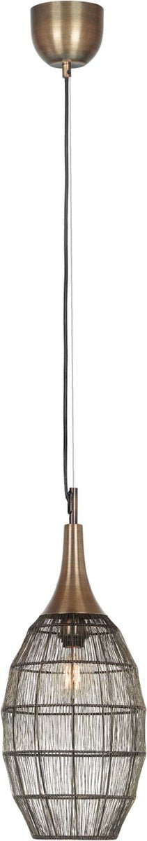 Trio soraya - lampada a sospensione - ottone vecchio - escl. 1x e27 4 w - montaggio a soffitto - regolabile in altezza