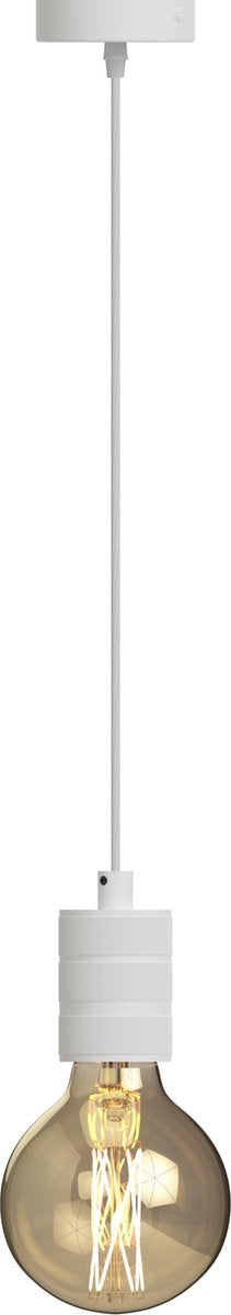 Lampada a sospensione retrò Calex - lampada a sospensione industriale - attacco E27 - bianco - escl. fonte di luce