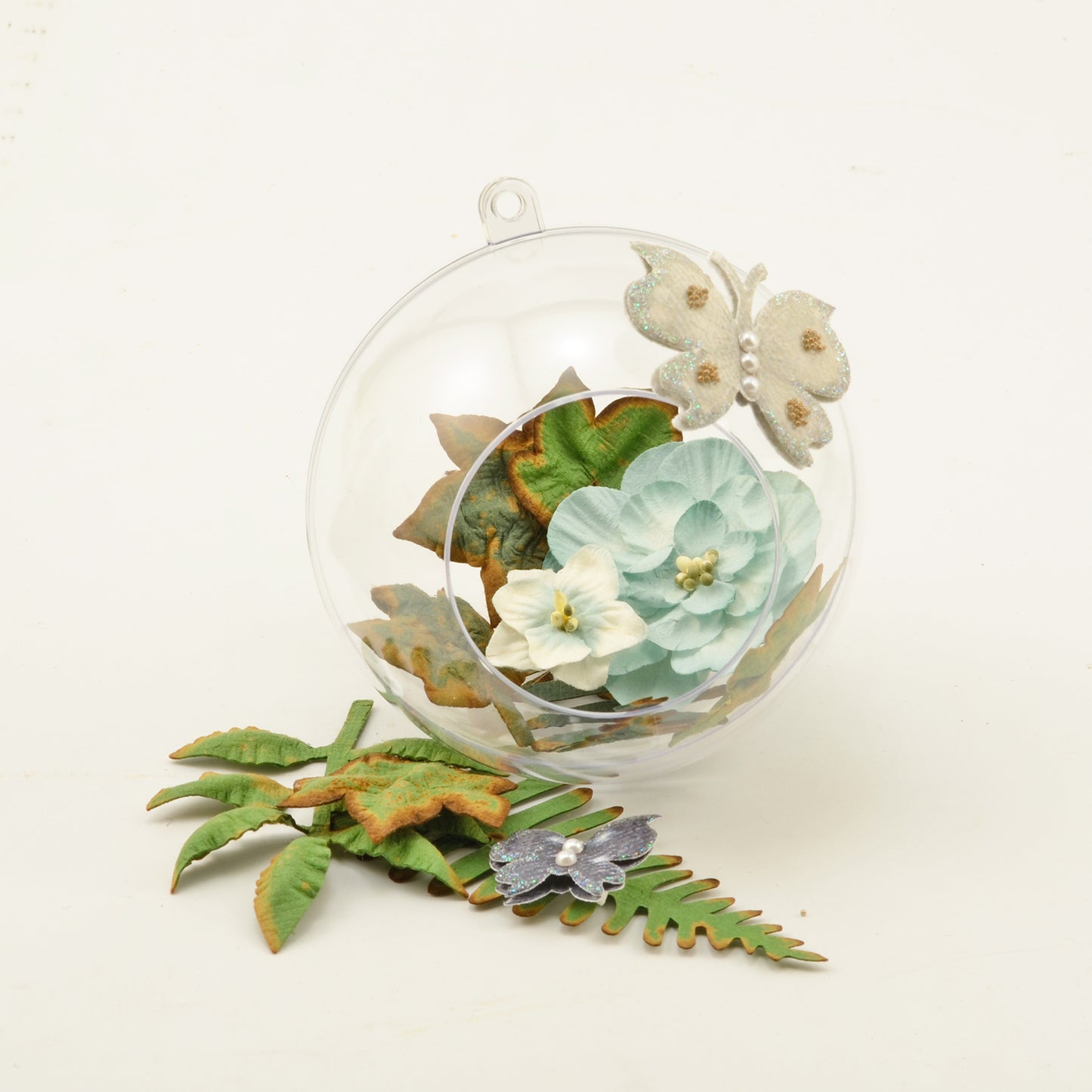 Vaessen creative • sfera di plastica 2 pezzi ø8cm 5 pezzi con foro