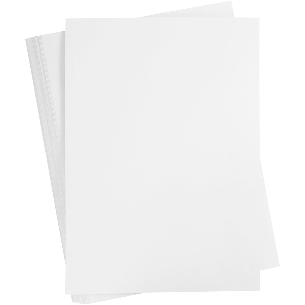 Creativ company cartoncino colorato, a2, foglio 420x594 mm, 180 gr, bianco, 100 fogli 1 scatola