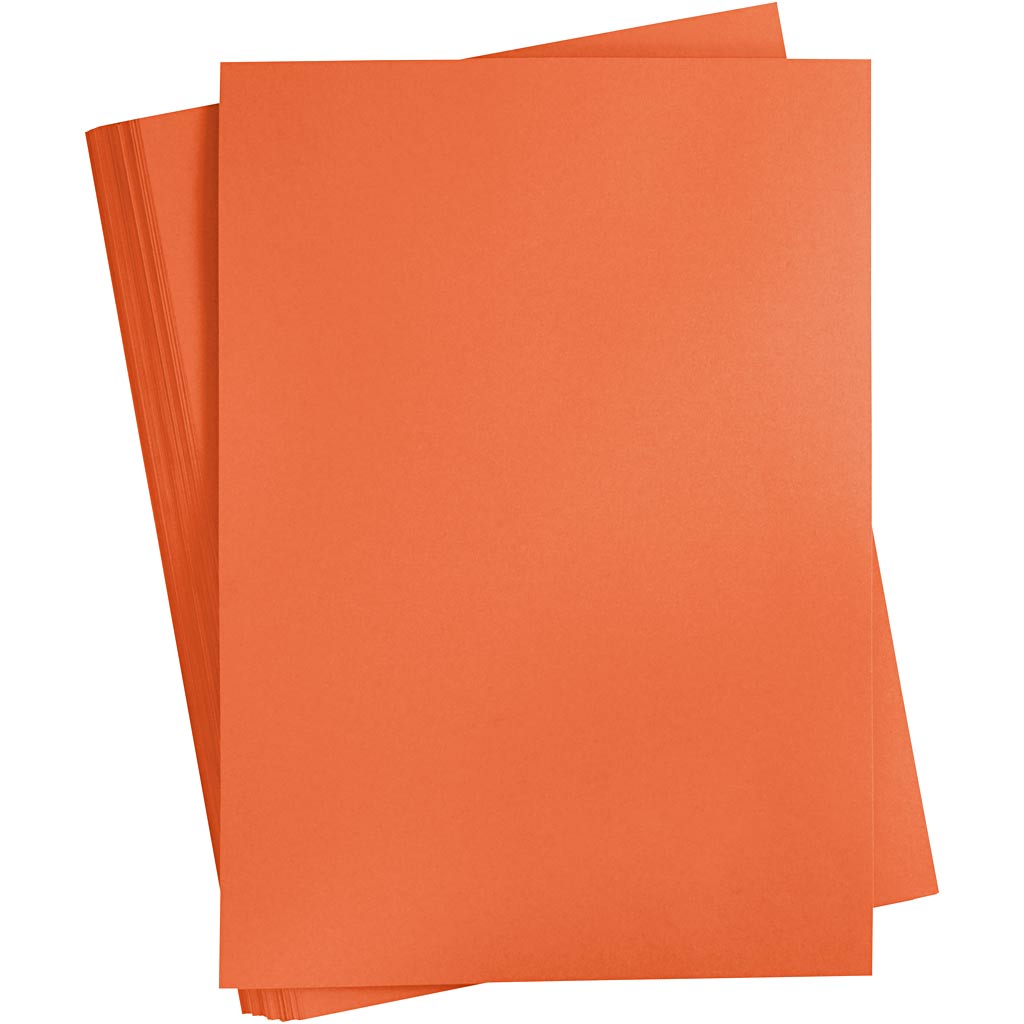 Creativ company cartoncino colorato, a2, foglio 420x594 mm, 180 gr, arancione, 100 fogli 1 scatola