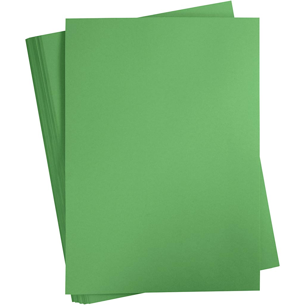 Creativ company cartulina de colores, a2, hoja 420x594 mm, 180 gr, verde hierba, 100 hojas 1 caja