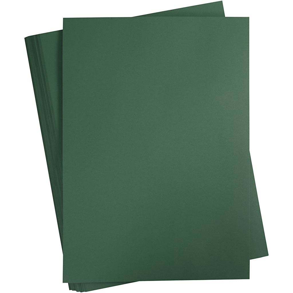 Creativ company cartoncino colorato, a2, foglio 420x594 mm, 180 gr, verde scuro, 100 fogli 1 scatola
