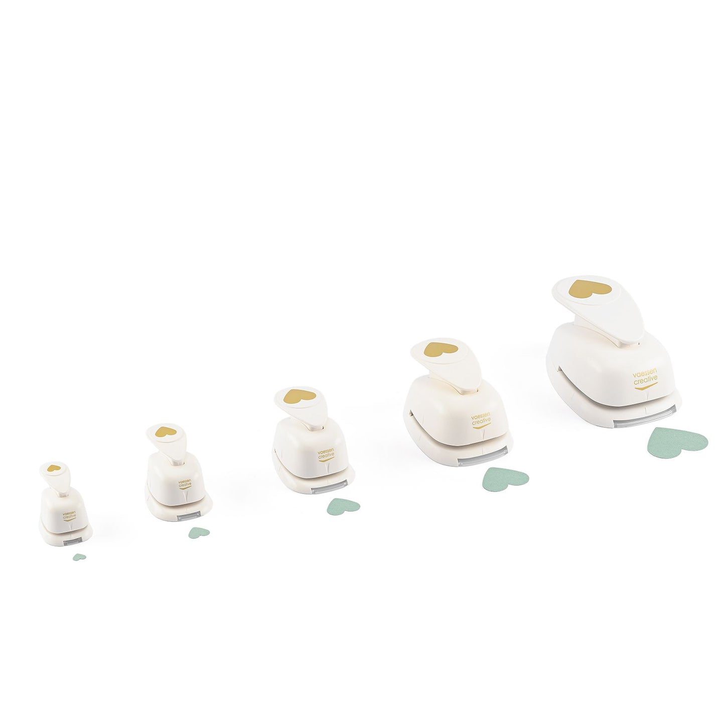 Vaessen creative • set di punzoni per figure cuori 5 pz