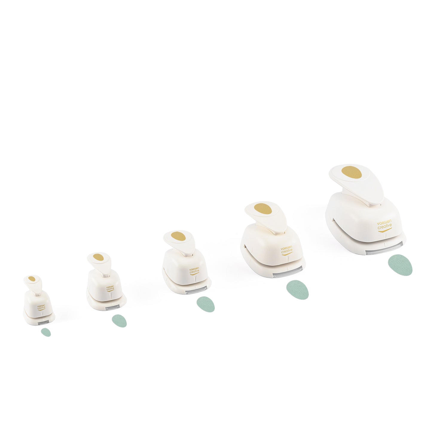 Vaessen creative • set di punzoni per figure, uovo, 5 pz.