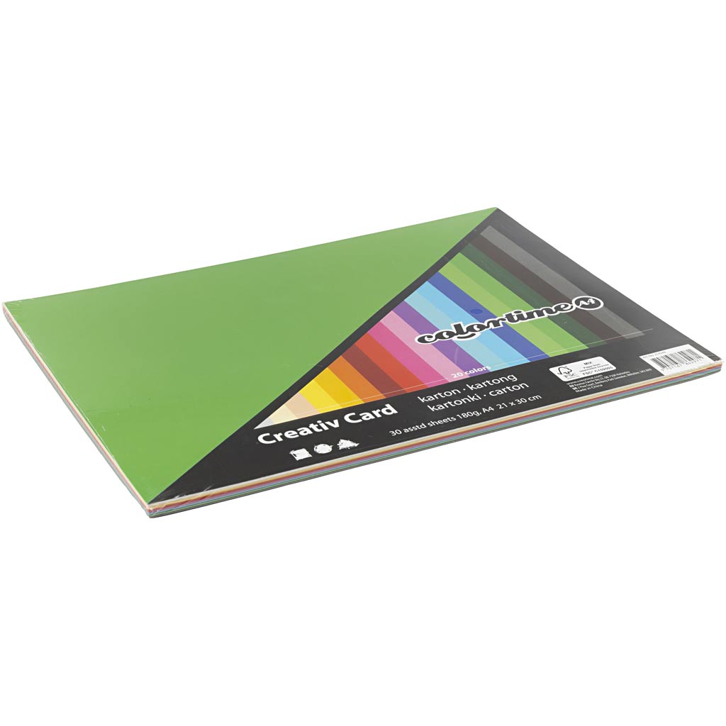 Cardboard A4 de color creativ Company, 30 hojas