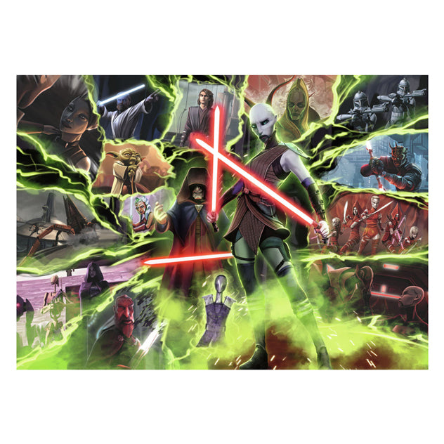 RAVENSBURGER JIGSAW puzzle Star Wars malvagio Asajj Ventress, 1000st.