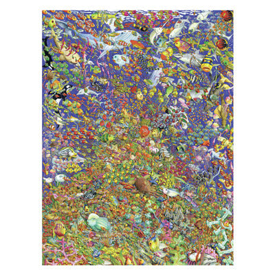 RAVENSBURGER JIGSAW puzzle molti pesci colorati, 1500 °.