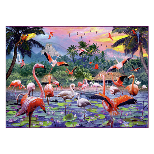 Ravensburger roze flamingo's 1000pcs