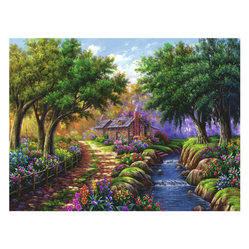 Ravensburger Jigsaw Puzzle Cottage en el río, 1500.