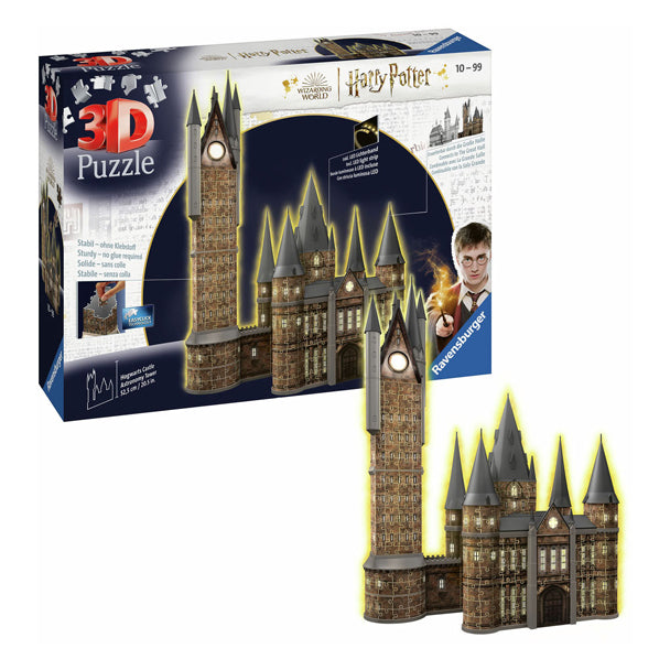 Ravensburger 3d Puzzle Hogwarts Astronomy Tower (edición nocturna), 540 °.