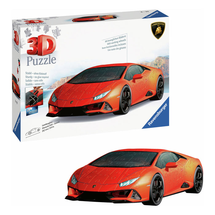 Ravensburger 3d Puzzle Huracan Evo Arancio, 108.