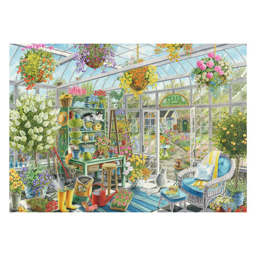 Ravvensburger puzzle fiorente giardino in fiore serra, 300st.