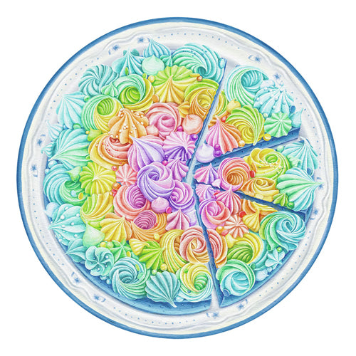 Ravensburger Jigsaw Puzzle alrededor de Rainbow Cake, 500º.