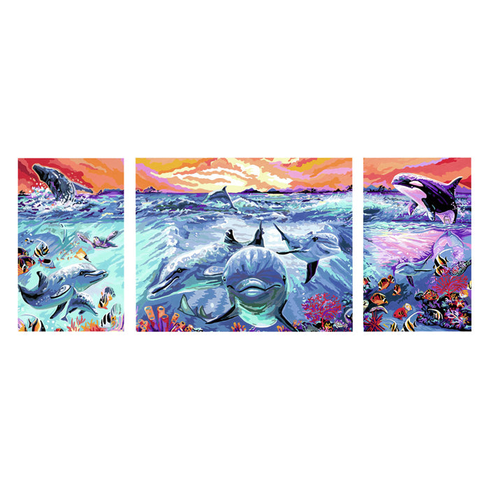 Ravensburger Creart Painting su Dolphin's at Sunset Song