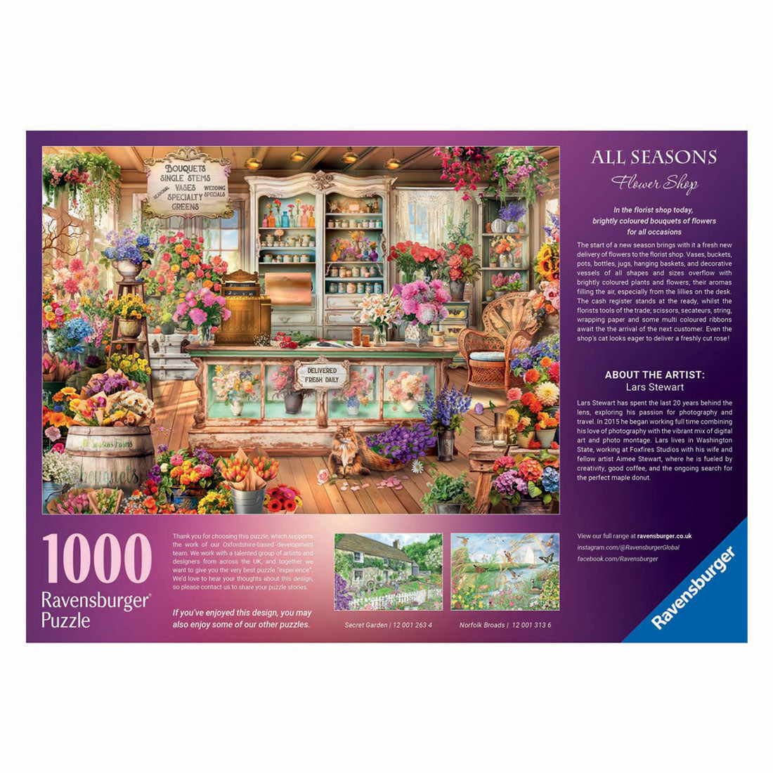 Ravensburger legpuzzel - all seasons flowershop - 1000 stukjes
