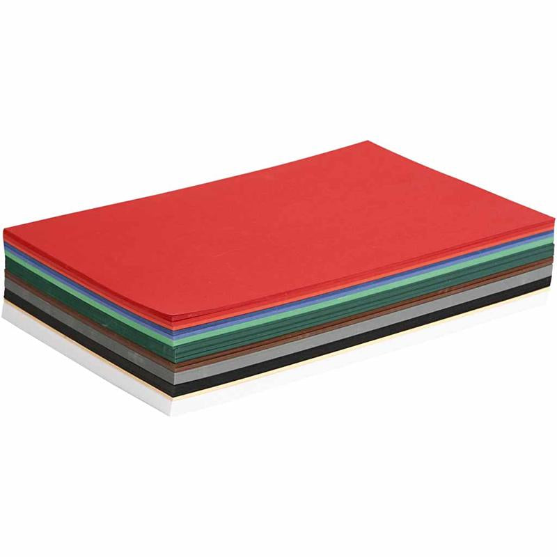 Cartoncino natalizio Colortime, A4, foglio 210x297 mm, 180 gr, vari colori, 300 fogli div 1 scatola
