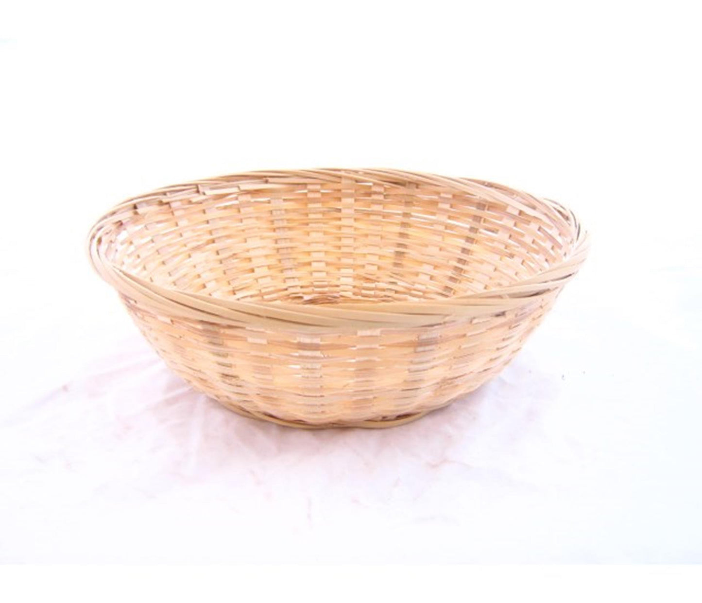 Cesta de pan bambú redonda cerrada 25x7 cm