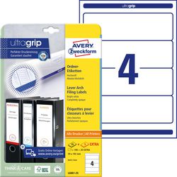 Etichette dorso avery l6061-25 59x192mm bianco
