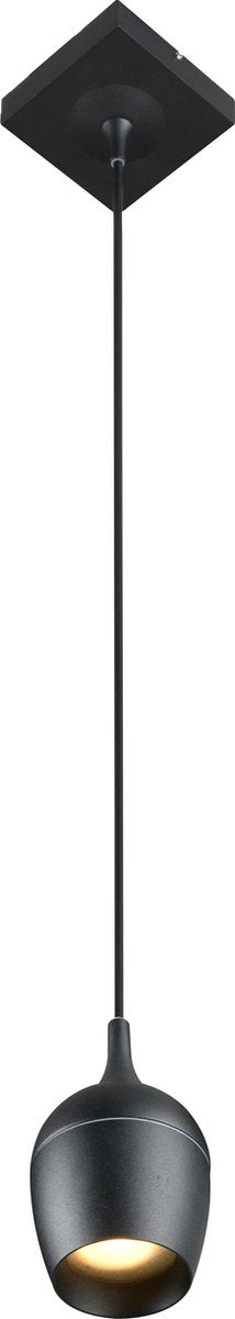 Lucide preston - lampada a sospensione da bagno - ø 10 cm - 1xgu10 - ip44 - nero