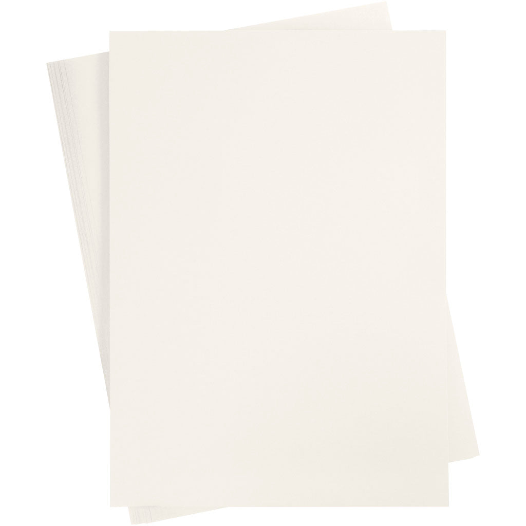 Creativ company cartoncino colorato, a2, foglio 420x594 mm, 180 gr, bianco sporco, 10 fogli 1 scatola
