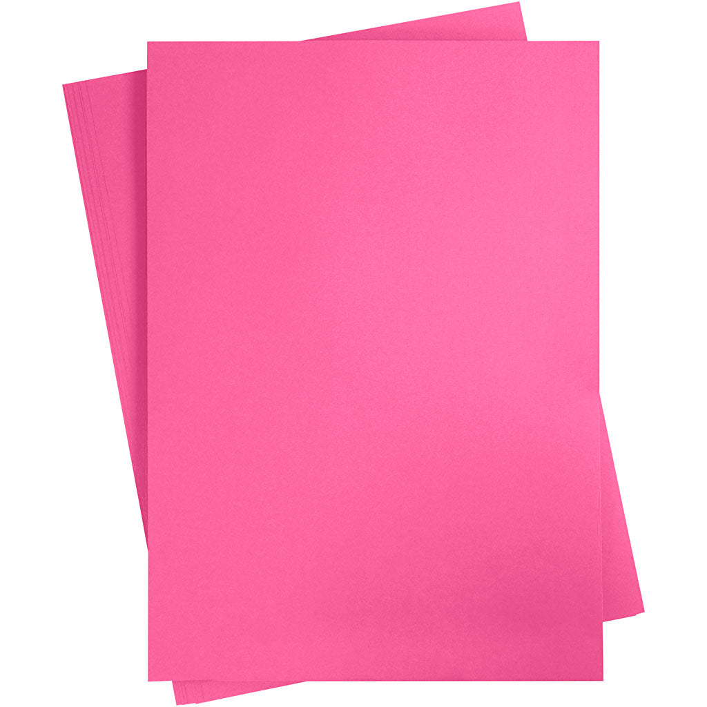 Creativ company cartoncino colorato, a2, foglio 420x594 mm, 180 gr, rosa, 10 fogli 1 scatola