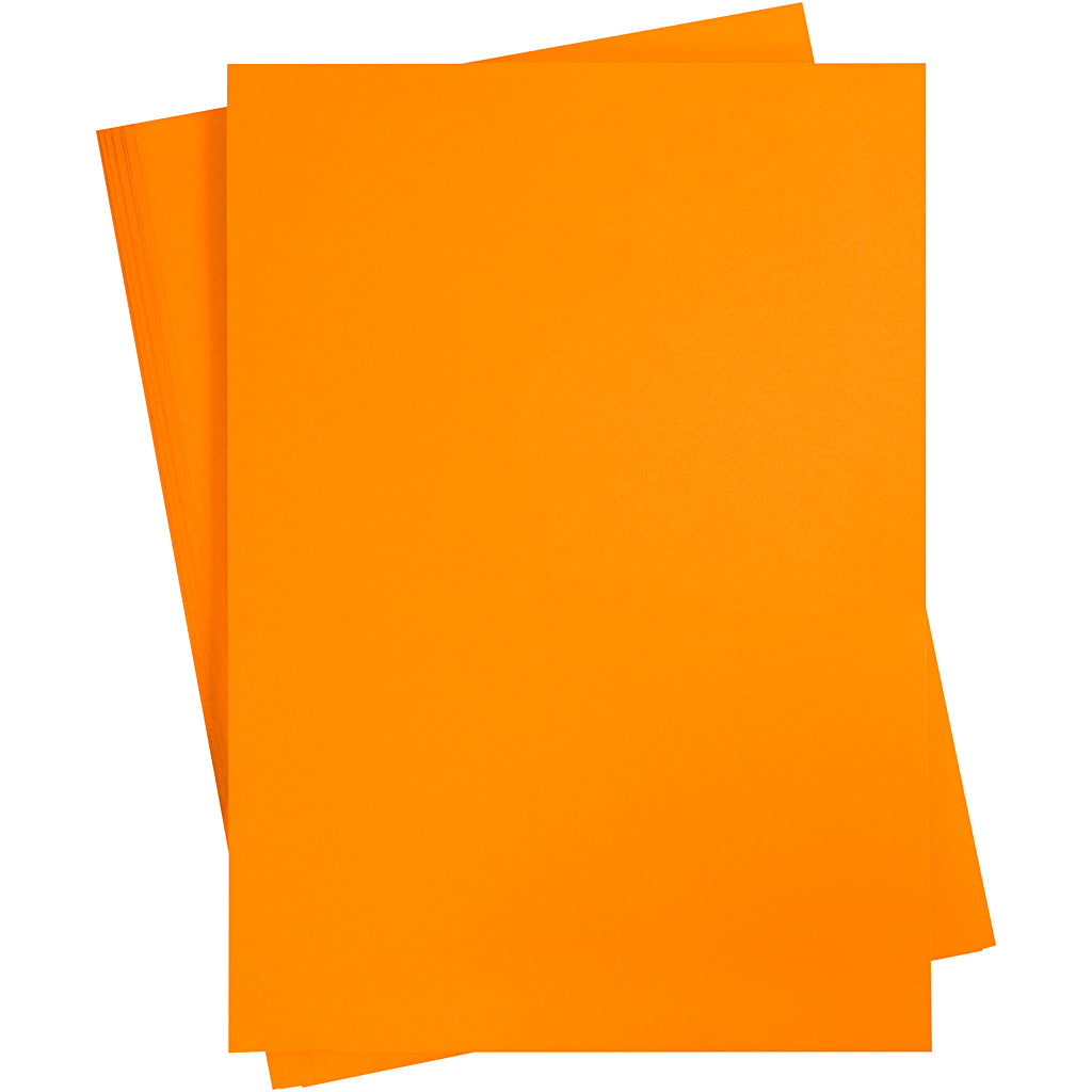 Creativ company cartoncino colorato, a2, foglio 420x594 mm, 180 gr, arancione, 10 fogli 1 scatola