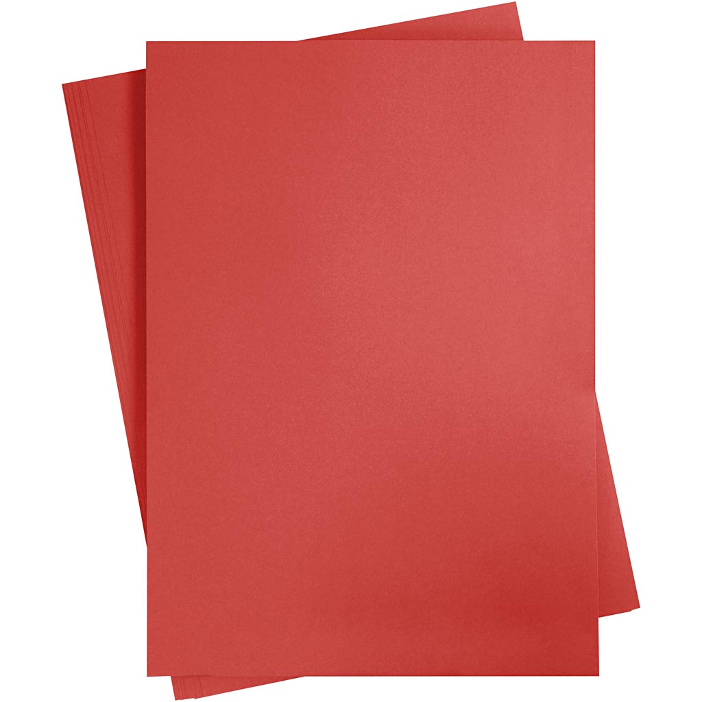 Creativ company cartoncino colorato, a2, foglio 420x594 mm, 180 gr, rosso, 10 fogli 1 scatola