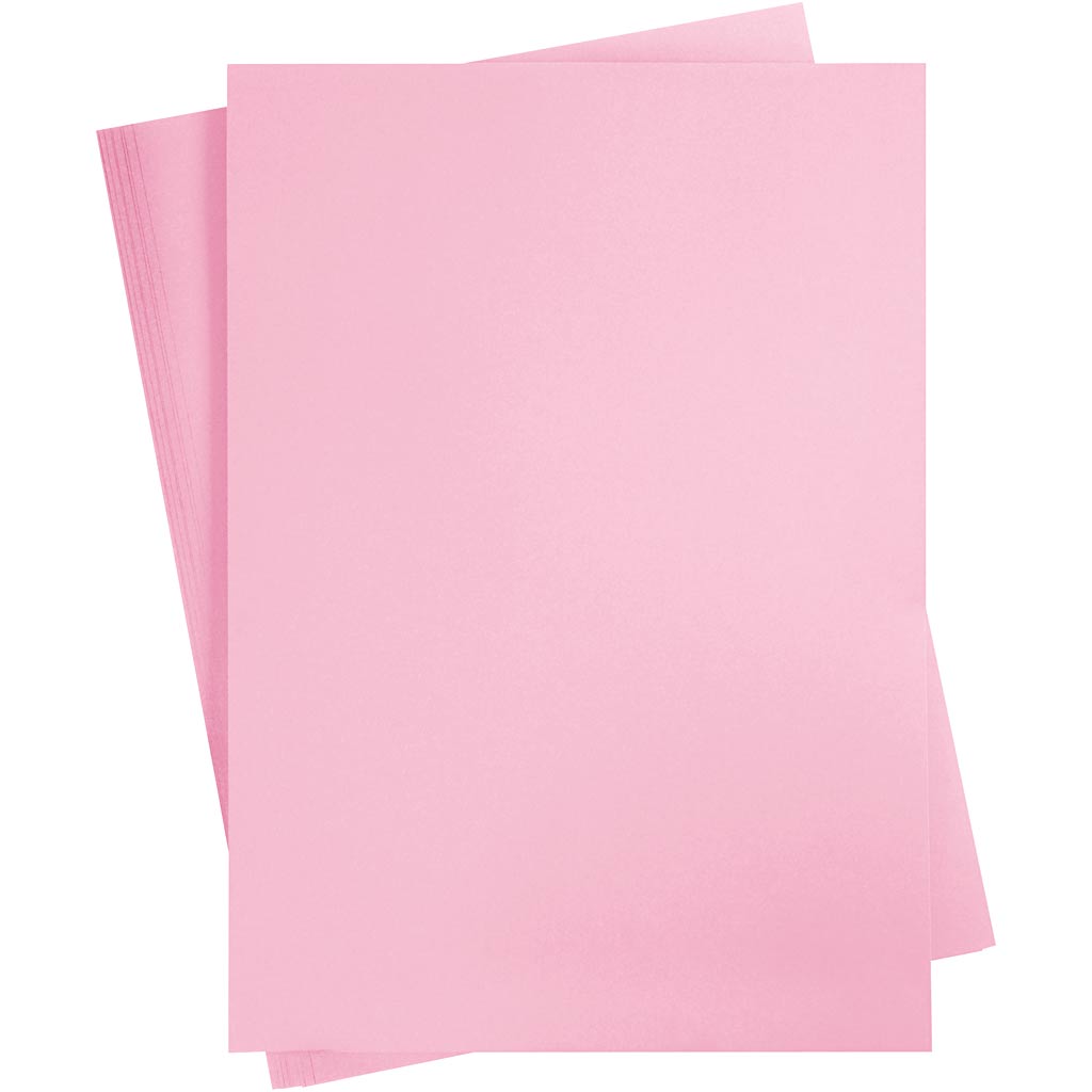 Creativ company cartoncino colorato, a2, foglio 420x594 mm, 180 gr, rosa chiaro, 10 fogli 1 scatola