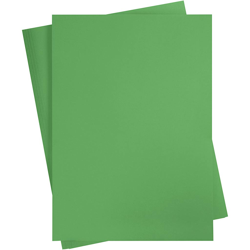 Creativ company cartoncino colorato, a2, foglio 420x594 mm, 180 gr, verde erba, 10 fogli 1 scatola