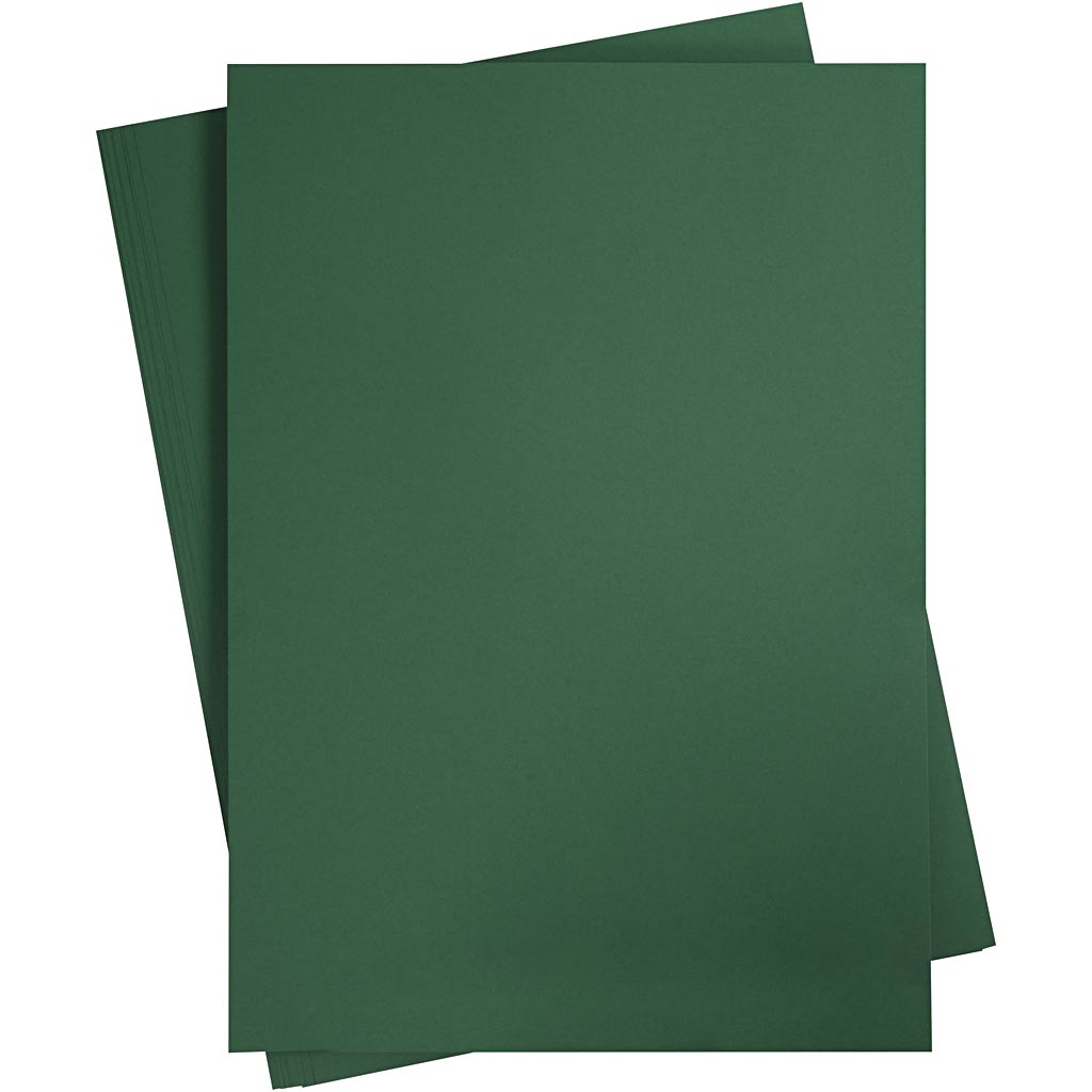 Creativ company cartoncino colorato, a2, foglio 420x594 mm, 180 gr, verde scuro, 10 fogli 1 scatola