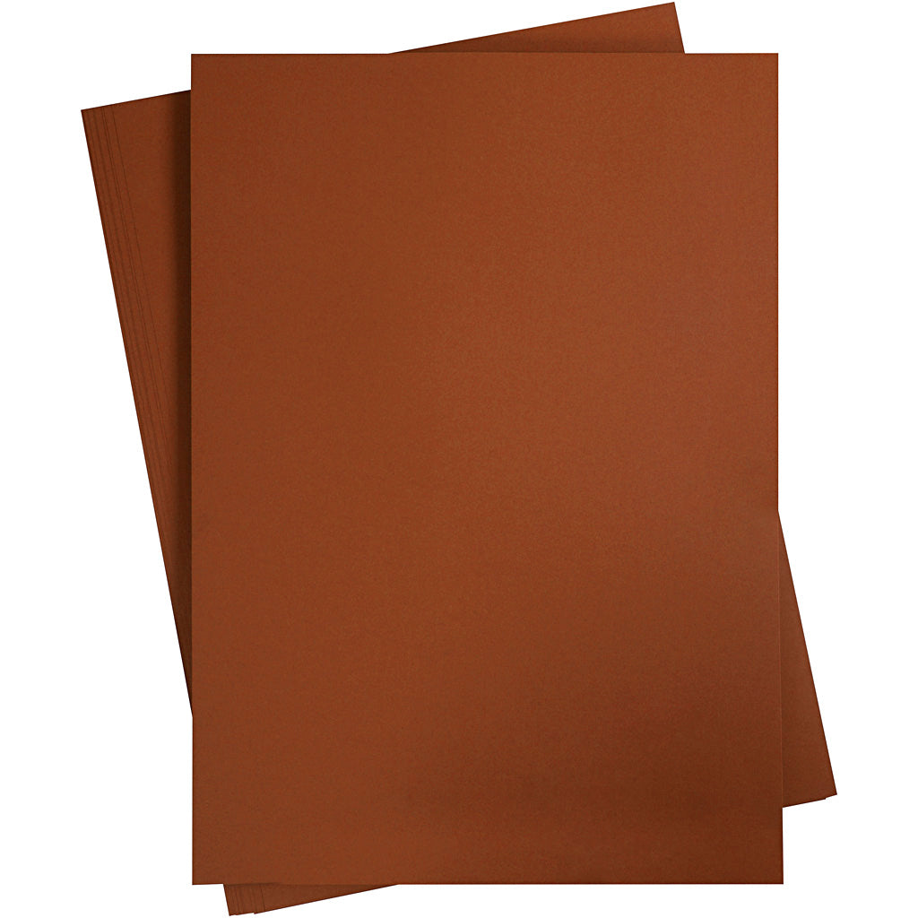 Creativ company cartulina de color, a2, hoja 420x594 mm, 180 gr, marrón oscuro, 10 hojas 1 caja