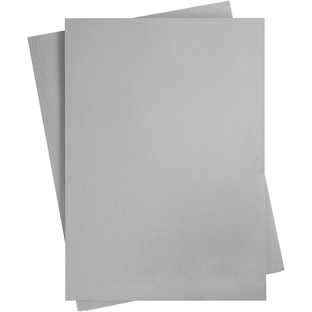 Creativ company cartulina de colores, a2, hoja 420x594 mm, 180 gr, gris, 10 hojas 1 caja