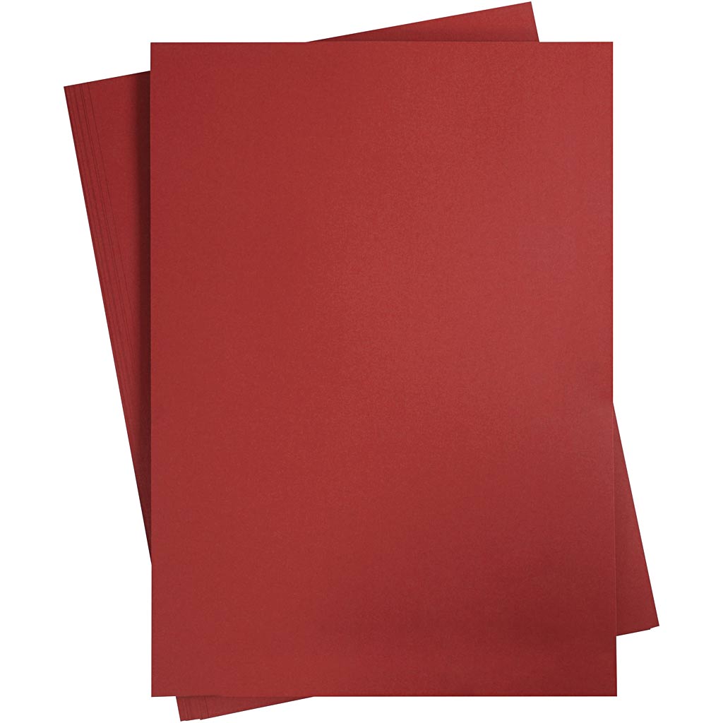 Creativ company cartoncino colorato, a2, foglio 420x594 mm, 180 gr, rosso scuro, 10 fogli 1 scatola